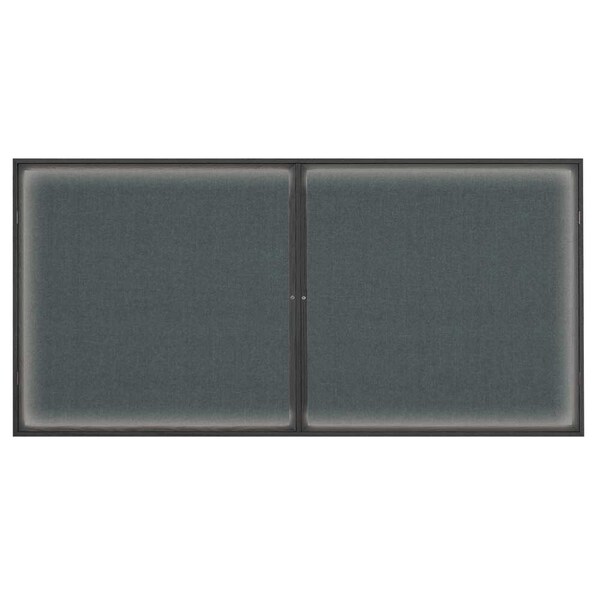 United Visual Products Open Faced Traditional Corkboard, 12x36" UV639A-SATIN-PEARL - main